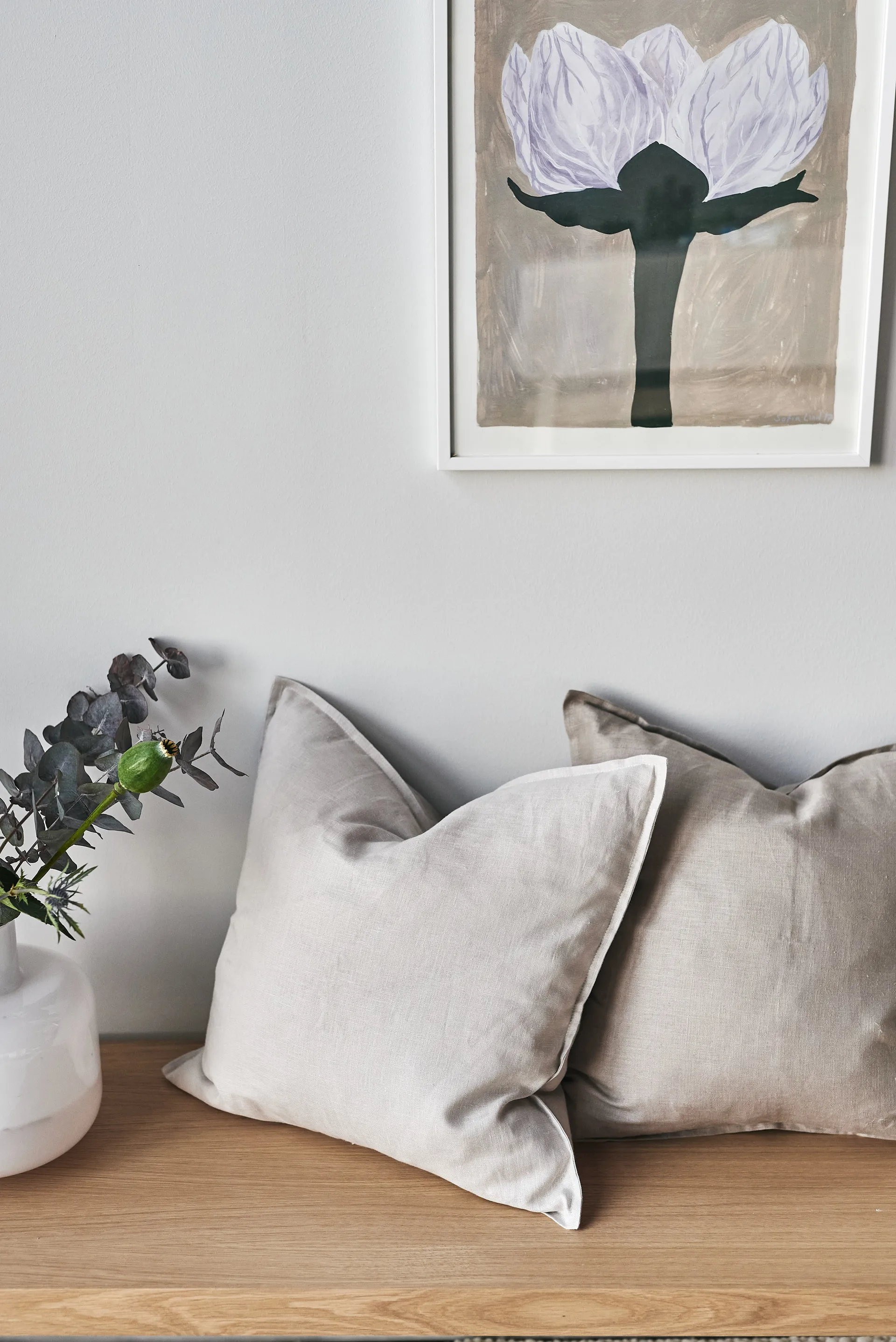 캄 리넨 쿠션 커버 50x50 cm, Greige Scandi Living | 스칸디리빙