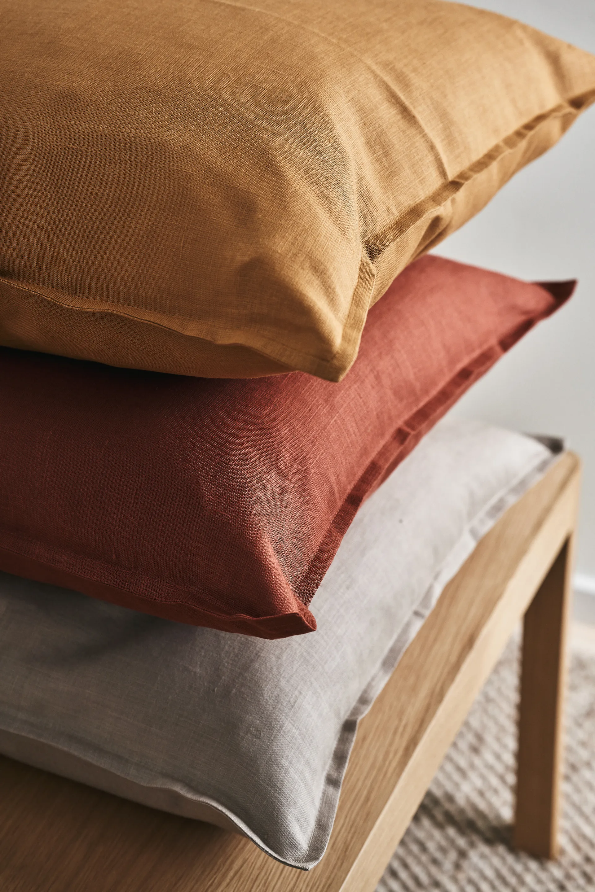 캄 리넨 쿠션 커버 50x50 cm, Mustard Scandi Living | 스칸디리빙