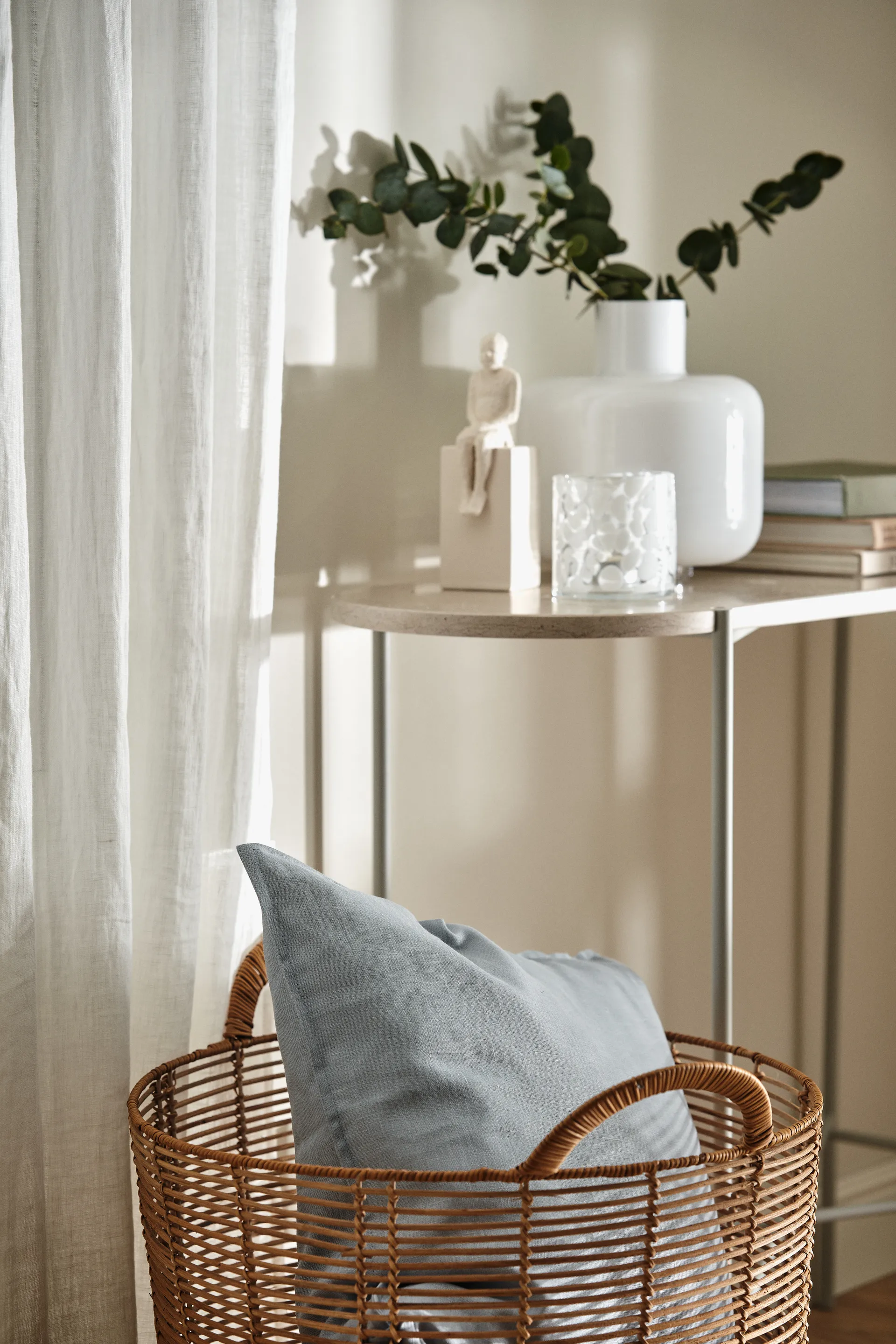 캄 리넨 쿠션 커버 50x50 cm, Sky Blue Scandi Living | 스칸디리빙