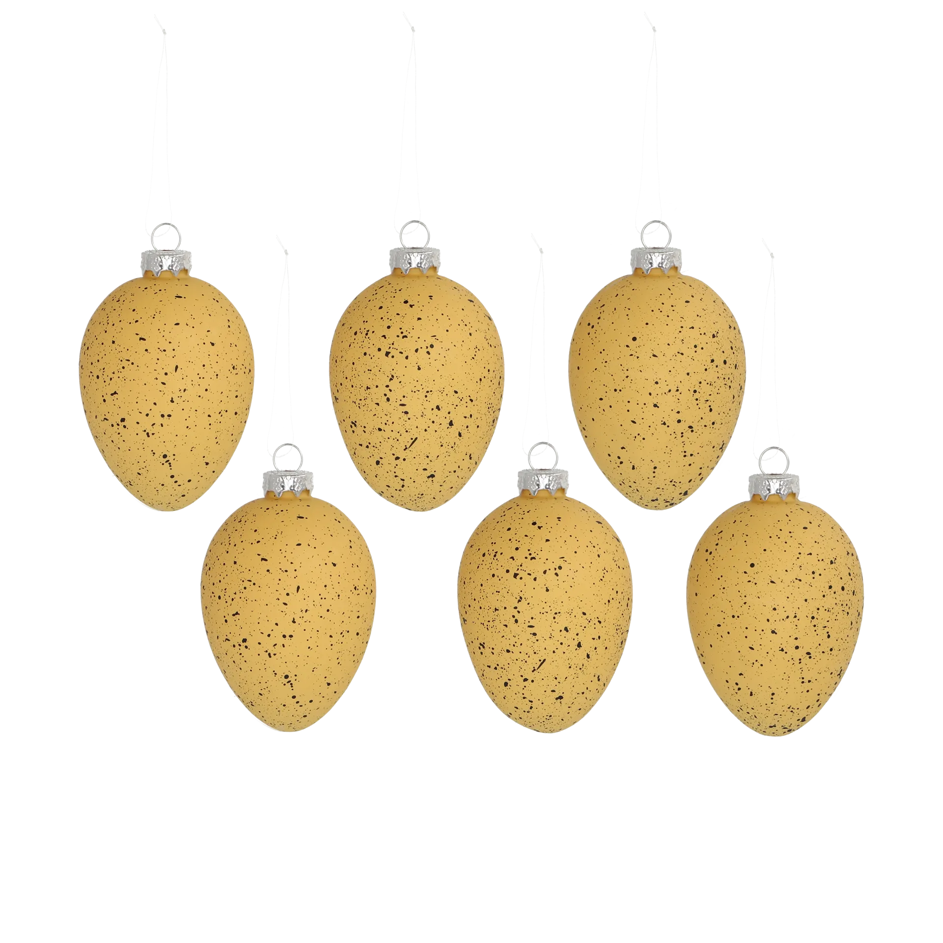 브루딩 글래스 에그 8 cm 6개 세트, Yellow Scandi Living | 스칸디리빙