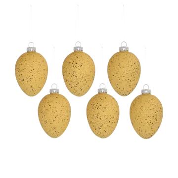 브루딩 글래스 에그 8 cm 6개 세트 - Yellow - Scandi Living | 스칸디리빙