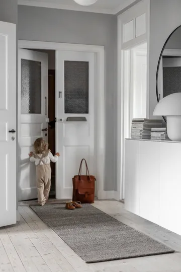 레아 울 카페트 블랙 - 80x240 cm - Scandi Living | 스칸디리빙