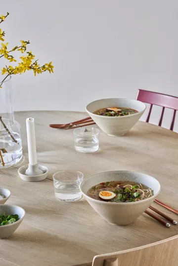 테라 라면 보울 - Beige Stoneware, Ø20 cm - Scandi Living | 스칸디리빙