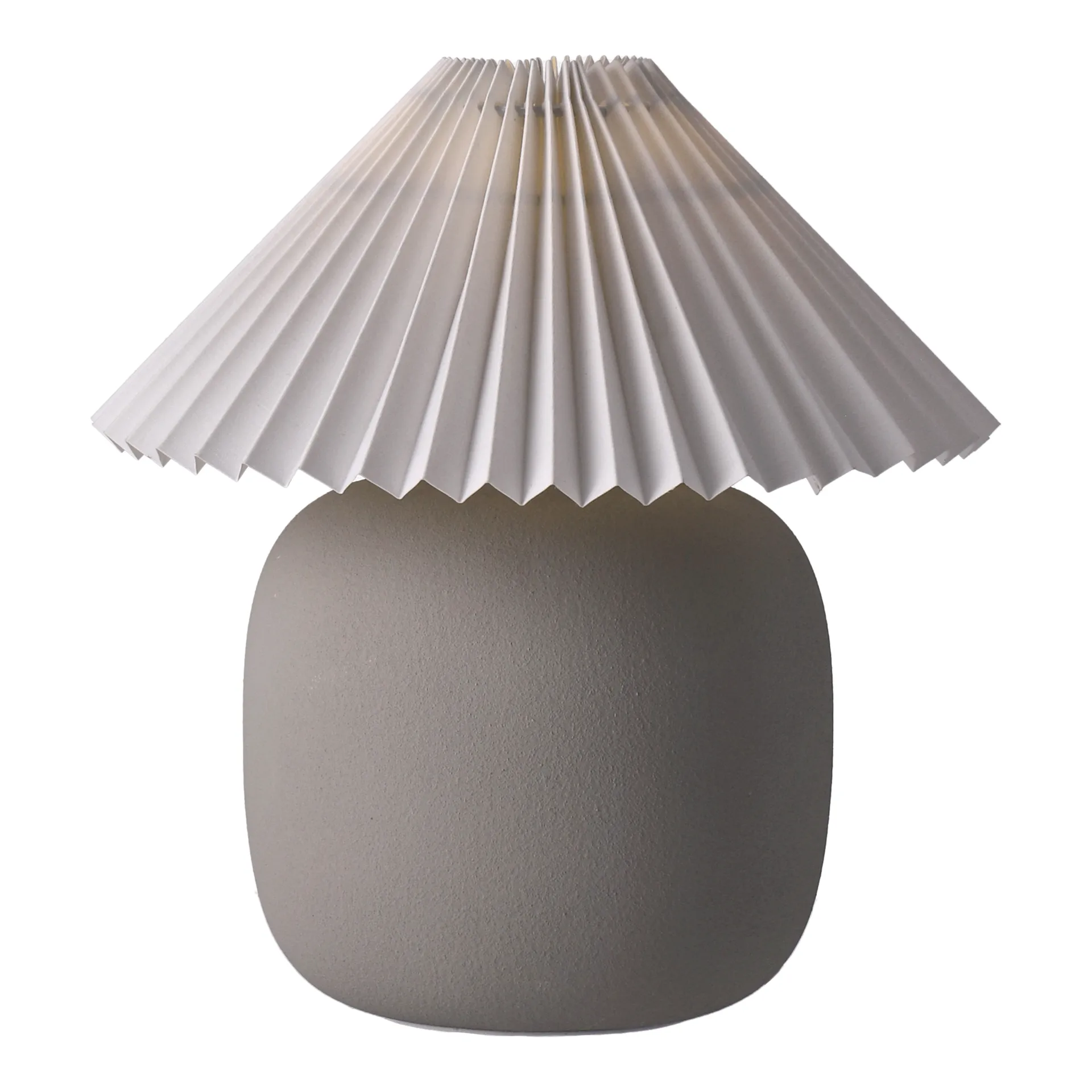 Boulder 테이블 조명 29 cm grey-pleated white,  Scandi Living