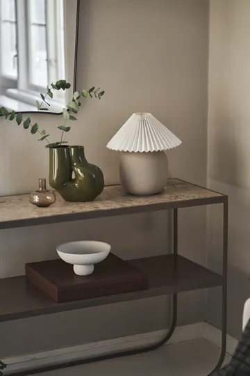 Boulder 테이블 조명 29 cm grey-pleated white - Scandi Living