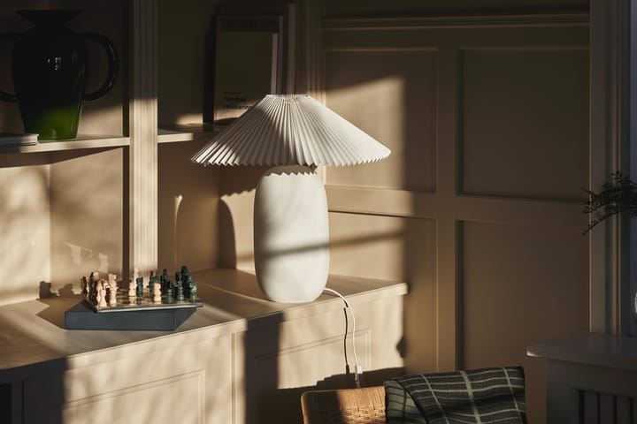 Boulder 테이블 조명 48 cm white-pleated white Scandi Living | 스칸디리빙