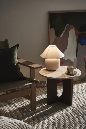 Boulder bordslampa 29 cm beige-white - Scandi Living