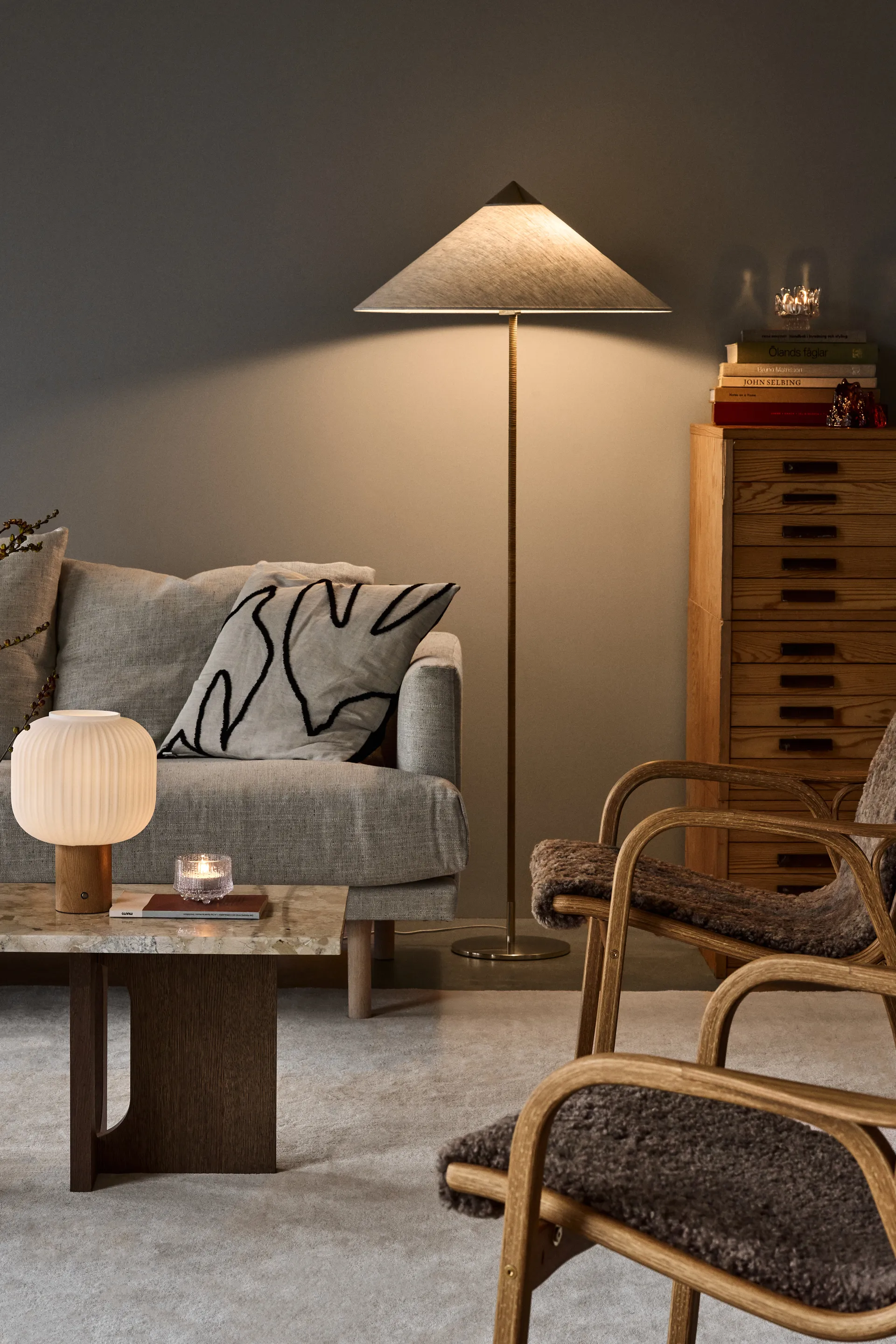 페어 포터블 무선 테이블 조명, Frosted glass box Scandi Living | 스칸디리빙