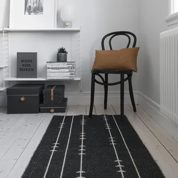 퍼 PVC 러그 누드 블랙 - 70x150 cm - Scandi Living | 스칸디리빙