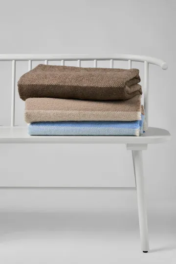 Row 스트라이프 울 담요 - Beige, 120x185 cm - Scandi Living | 스칸디리빙