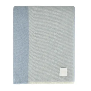 Row 스트라이프 울 담요 - Light blue, 120x185 cm - Scandi Living | 스칸디리빙