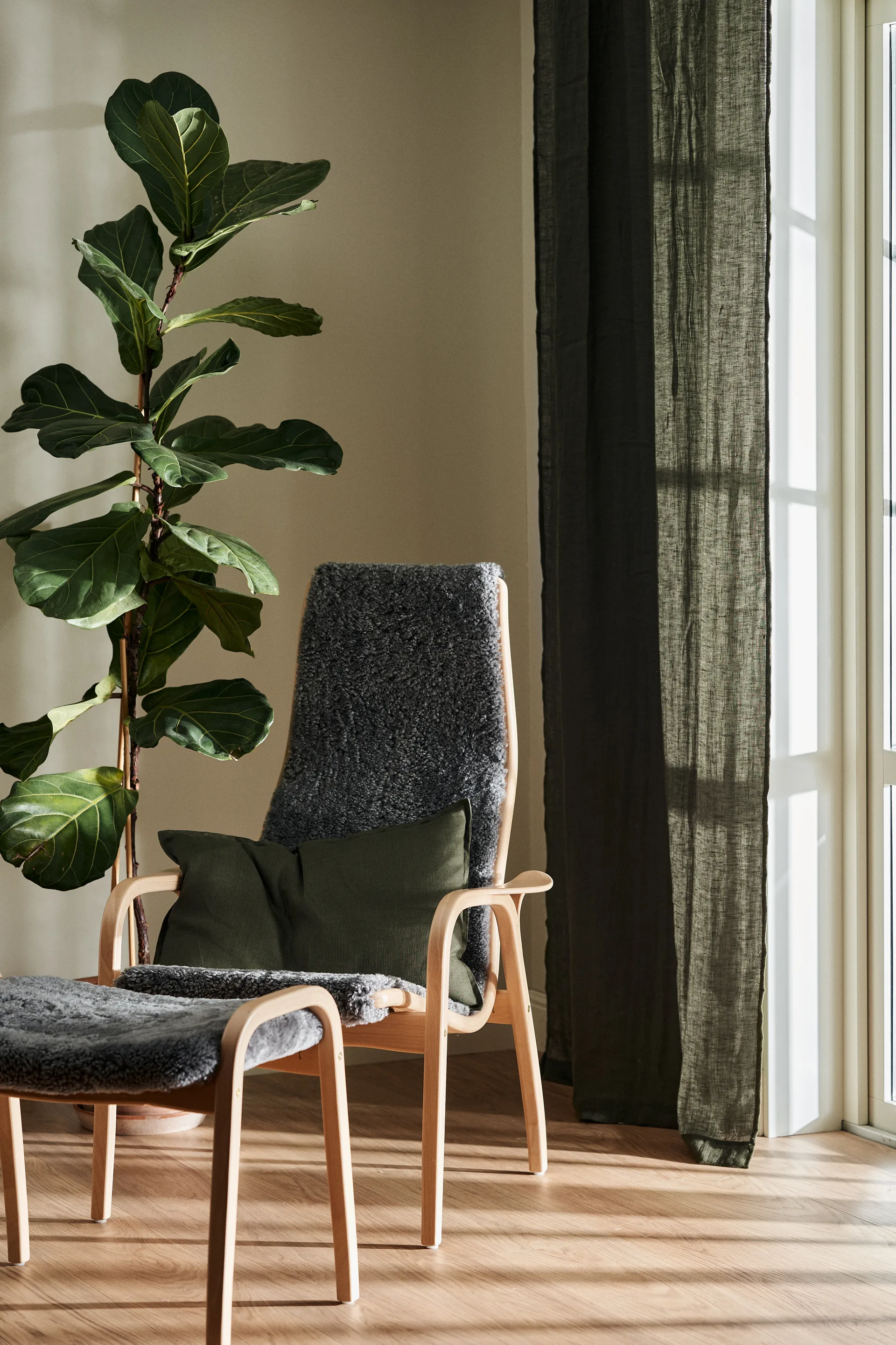 Tranquility 커튼 & 멀티밴드 139x250 cm, Forest green Scandi Living | 스칸디리빙