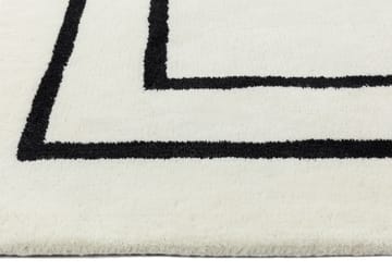 보더스 울 러그 - White-black 170x240 cm - Scandi Living | 스칸디리빙