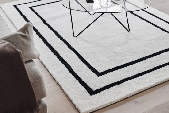 보더스 울 러그, White-black 170x240 cm Scandi Living | 스칸디리빙