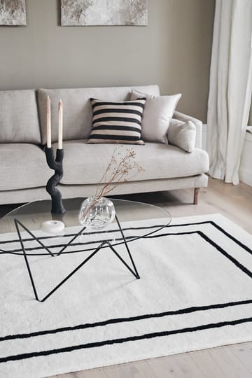 보더스 울 러그 - White-black 170x240 cm - Scandi Living | 스칸디리빙