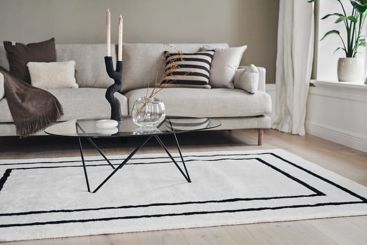 보더스 울 러그, White-black 170x240 cm Scandi Living | 스칸디리빙
