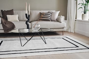 보더스 울 러그 - White-black 170x240 cm - Scandi Living | 스칸디리빙