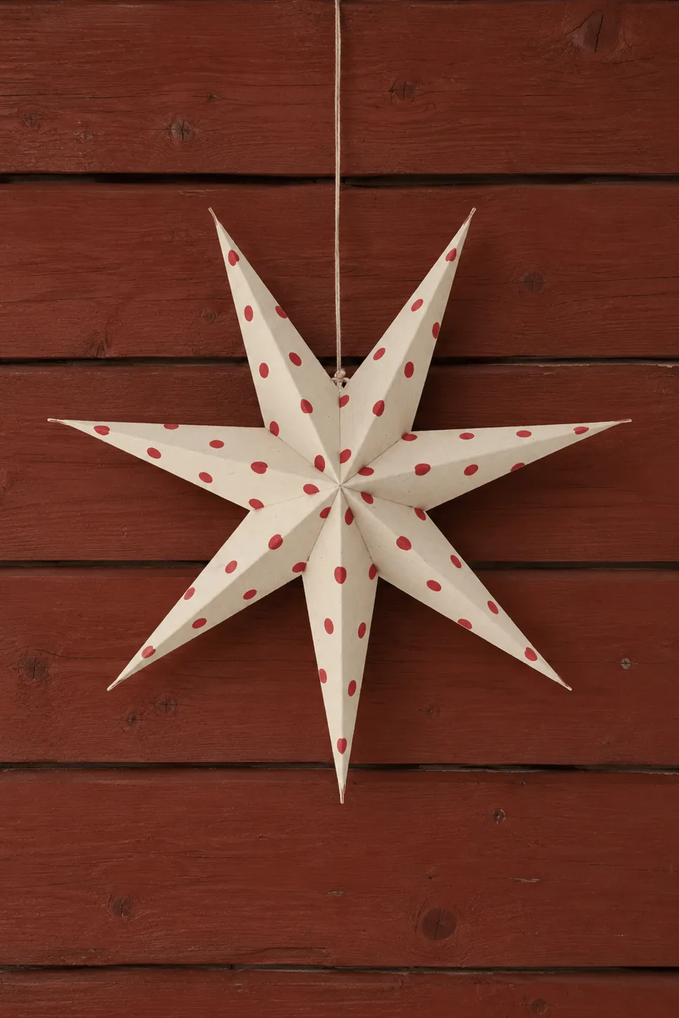배어 대림절 별 전등갓 white-red dots, 60 cm Scandi Living | 스칸디리빙