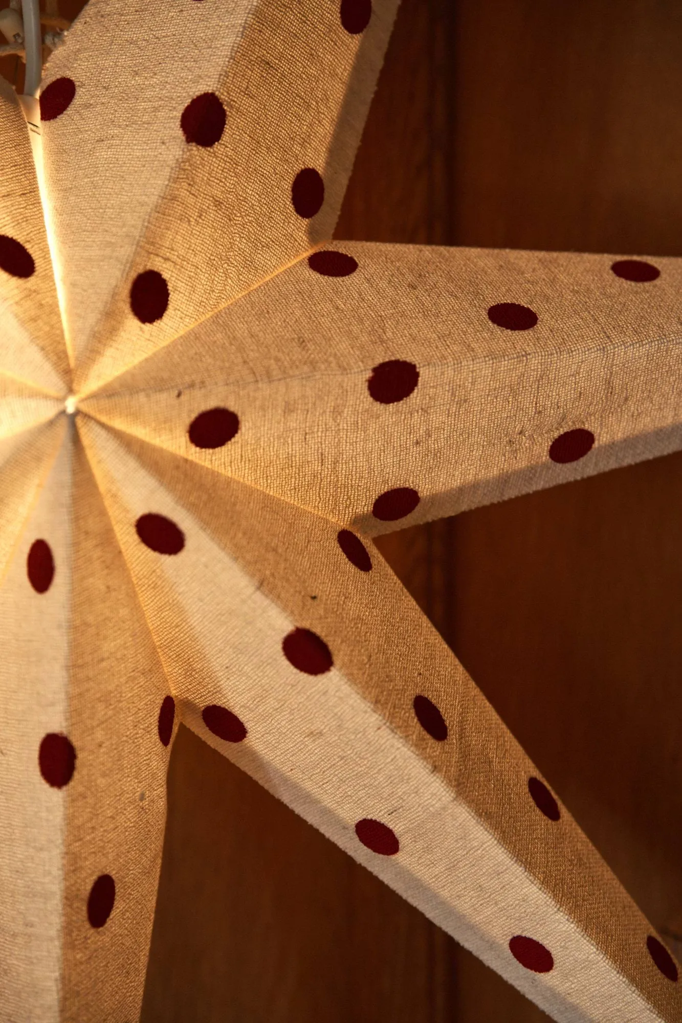 배어 대림절 별 전등갓 white-red dots, 80 cm Scandi Living | 스칸디리빙