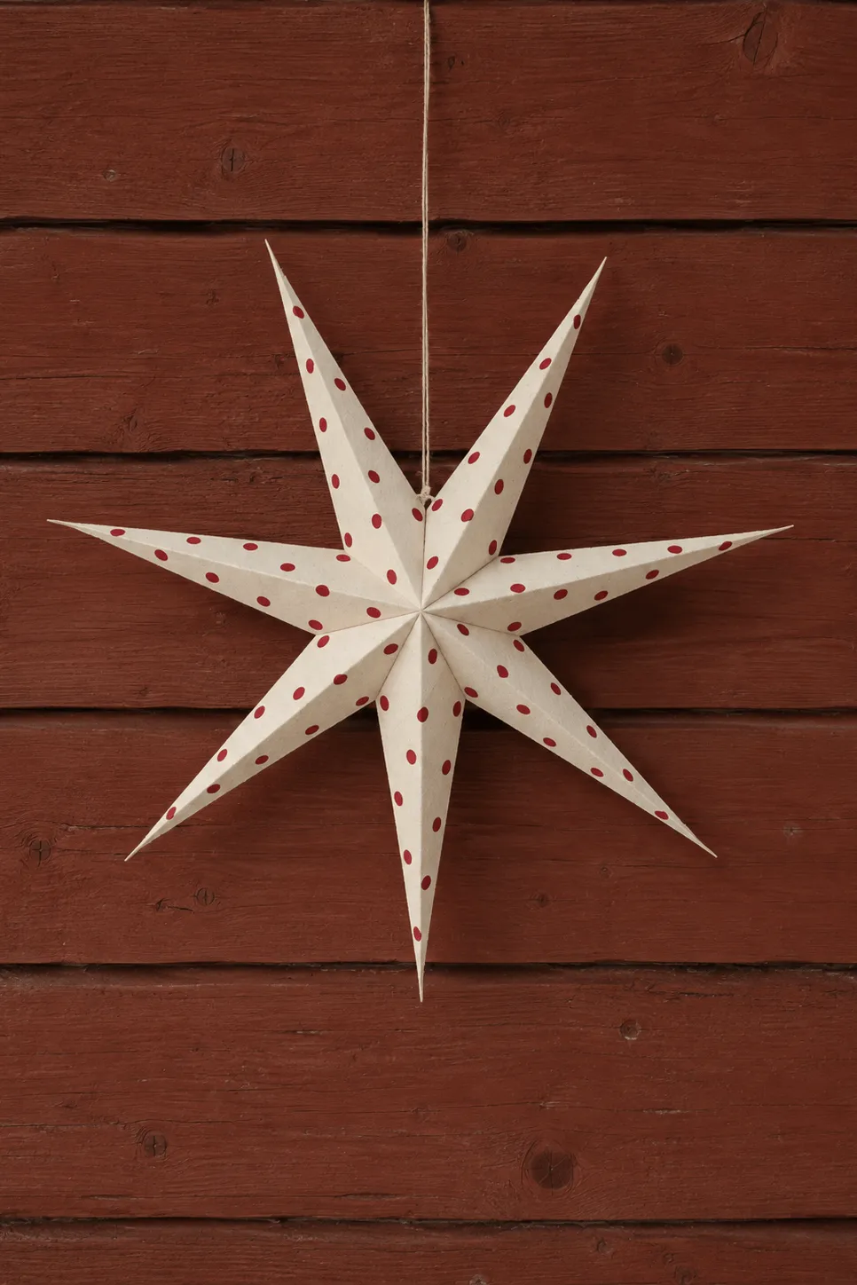 배어 대림절 별 전등갓 white-red dots, 80 cm Scandi Living | 스칸디리빙