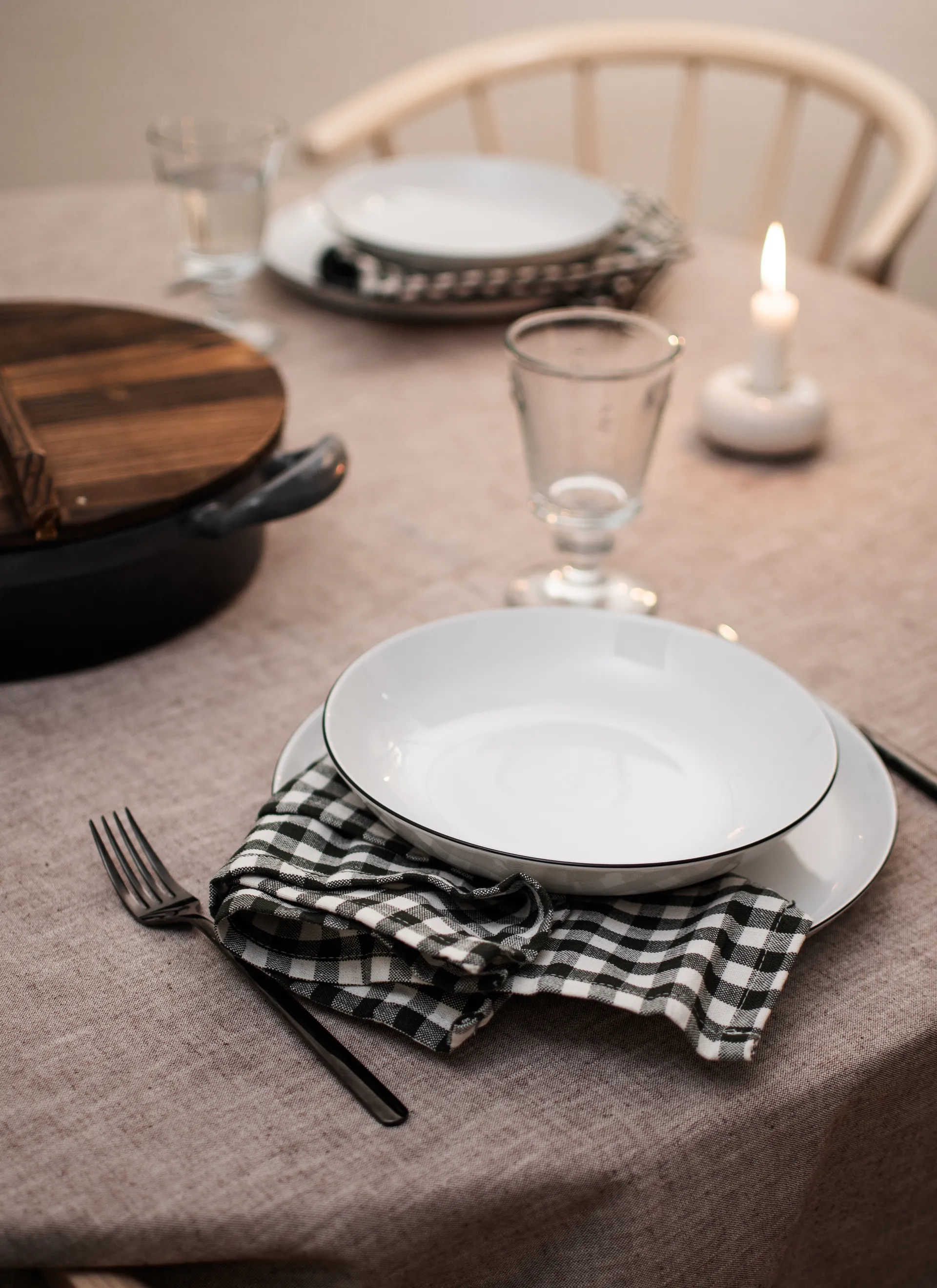 리도 블랙 라인 서비스 세트 12개 세트, White with black edge Seltmann Weiden | 셀트만바이덴