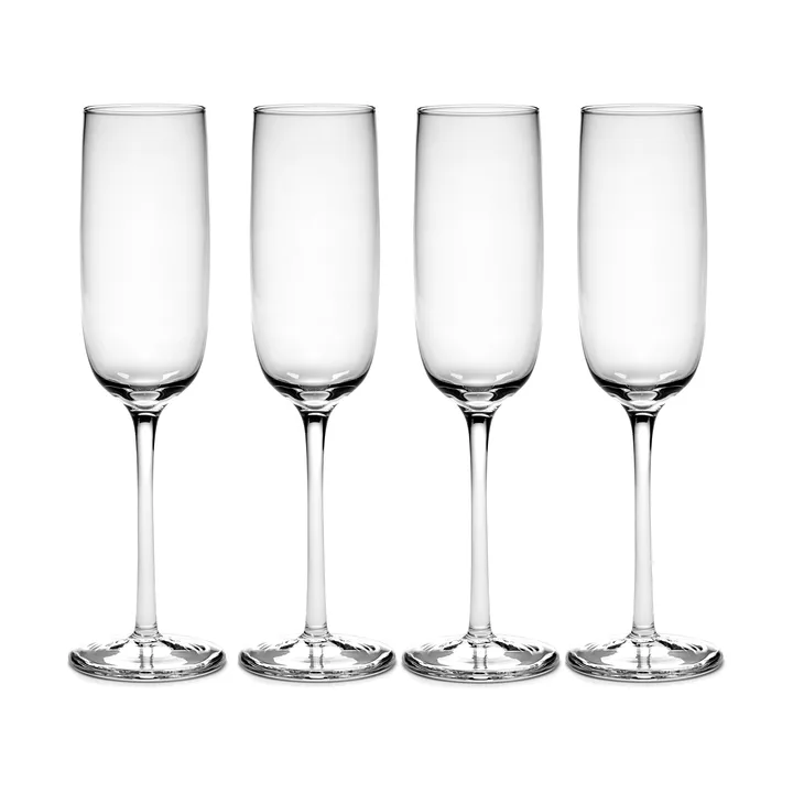 파스파르투 샴페인잔 커브드 15 cl 4개 세트 clear - Serax