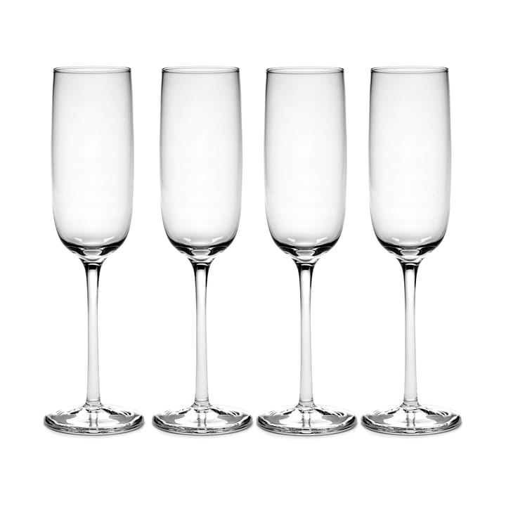 파스파르투 샴페인잔 커브드 15 cl 4개 세트 clear - undefined - Serax | 세락스