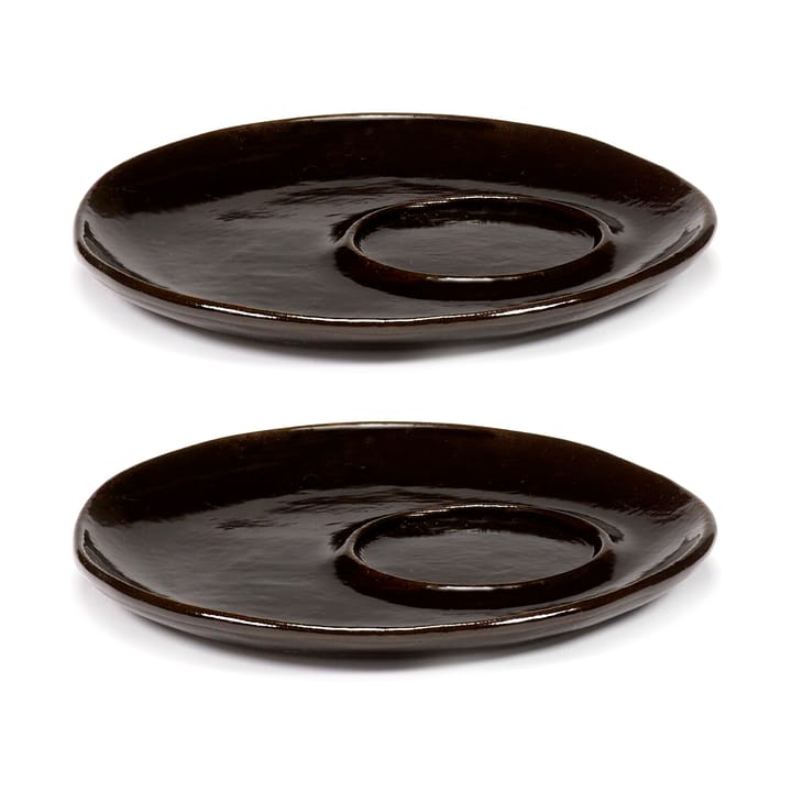 La Mère 에스프레소 컵 11 cm용 소서 2개 세트 - Dark brown - Serax | 세락스