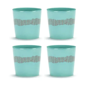 Ottolenghi Feast 커피 컵 25 cl 4개 세트 - Azure stripes-red - Serax | 세락스