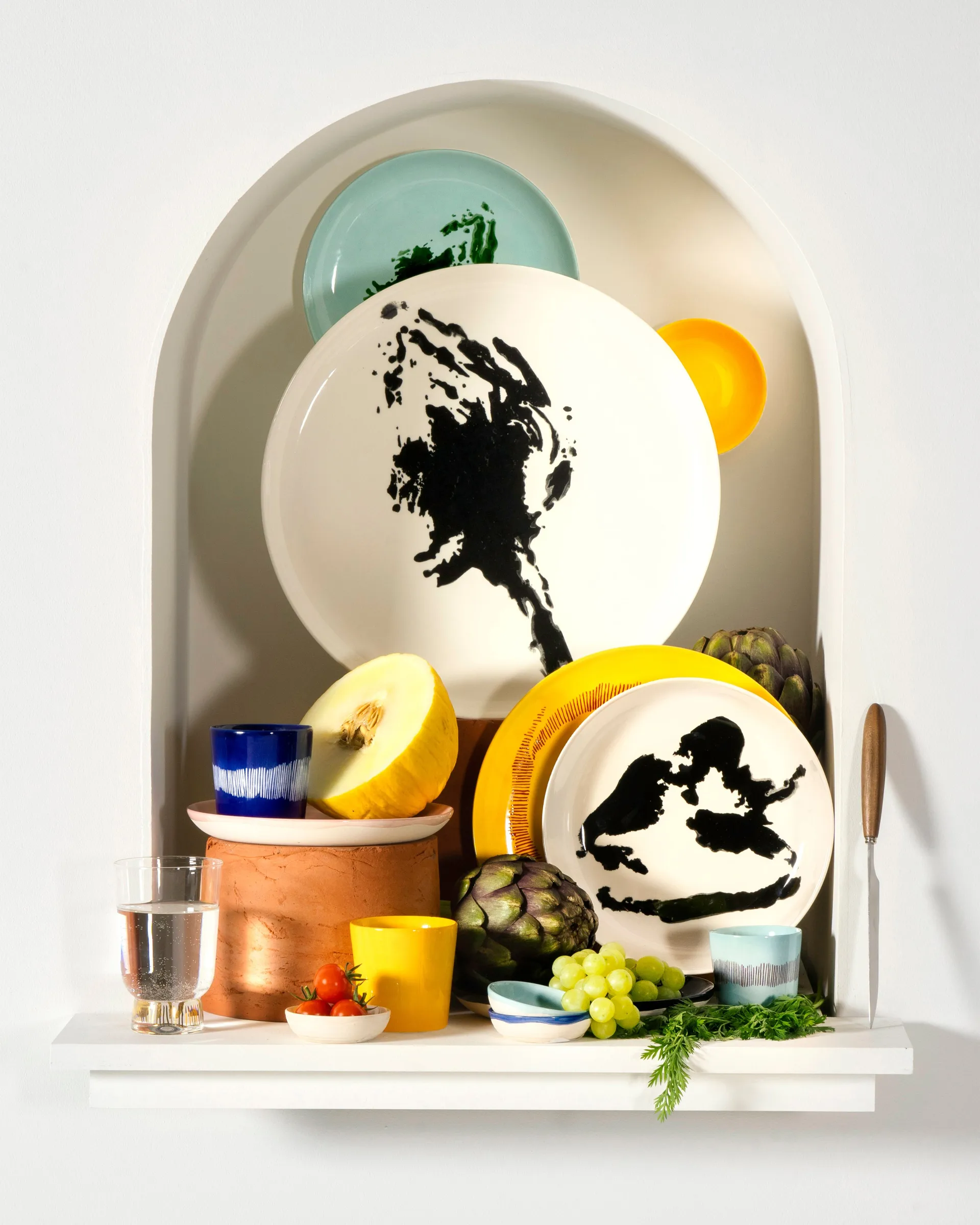 Ottolenghi Feast 커피 컵 25 cl 4개 세트, Dark blue-white Serax | 세락스