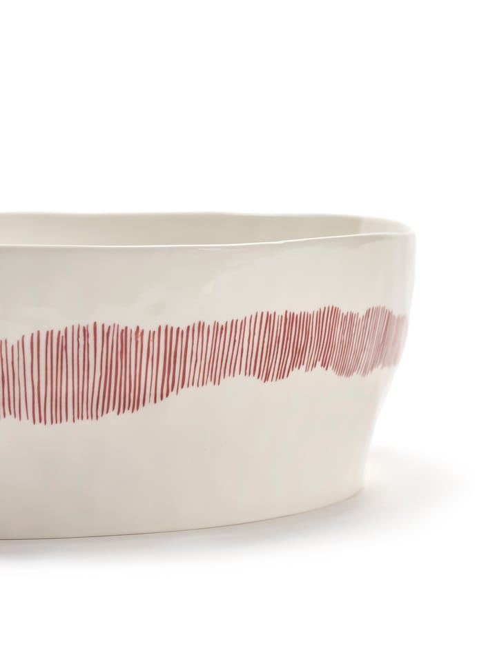 Ottolenghi Feast 샐러드 보울 Ø27,5 cm, White stripes-red Serax | 세락스