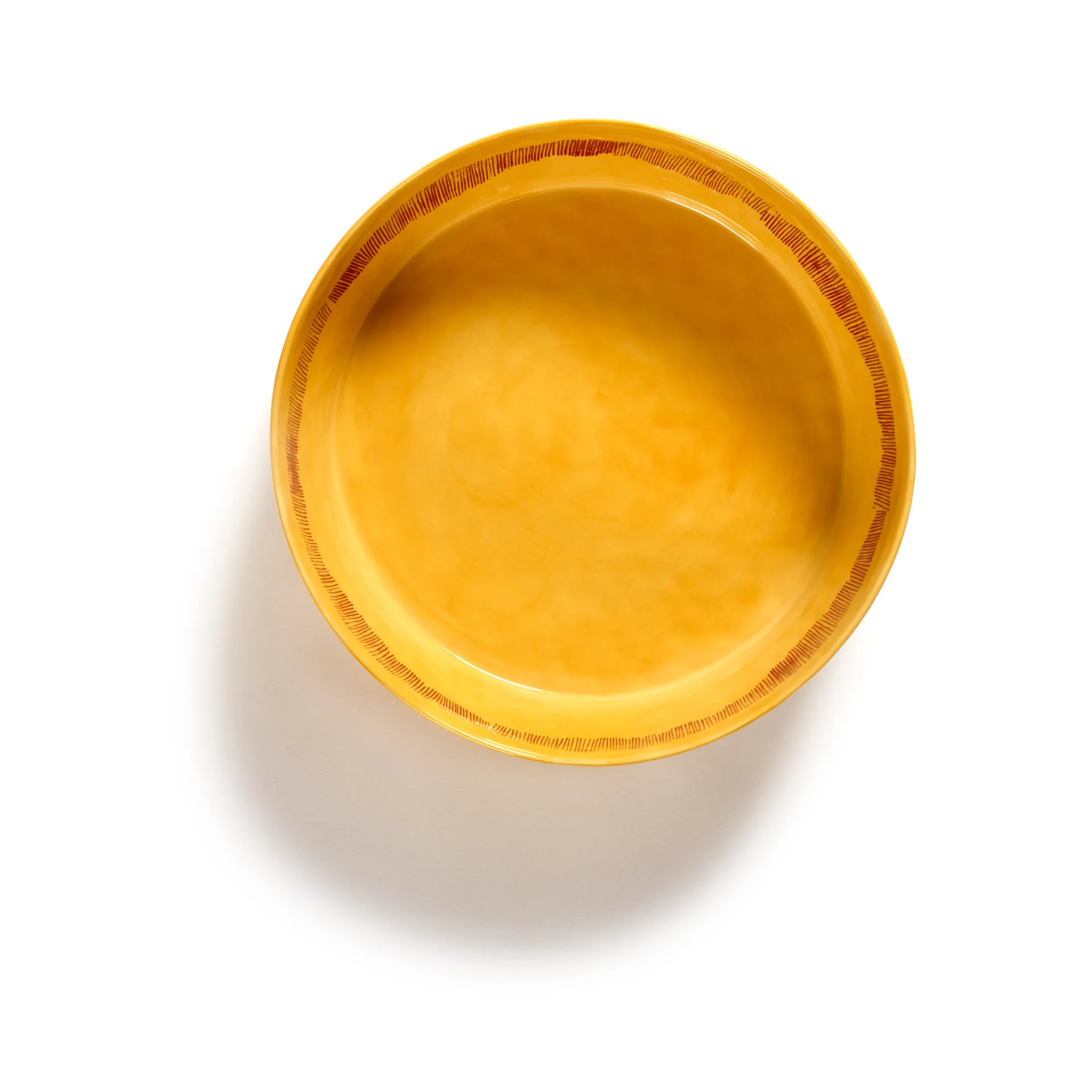 Ottolenghi Feast 샐러드 보울 Ø27,5 cm, Yellow stripes-red Serax | 세락스