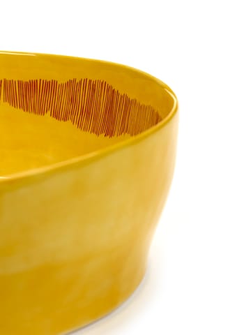 Ottolenghi Feast 샐러드 보울 Ø27,5 cm - Yellow stripes-red - Serax | 세락스