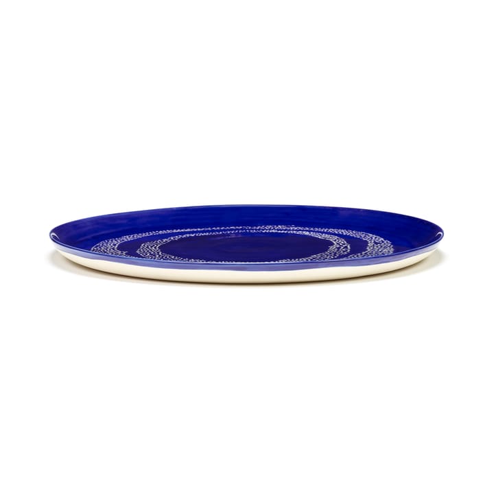 Ottolenghi Feast 서빙 플래터 Ø35 cm, Dark blue dots-white Serax | 세락스