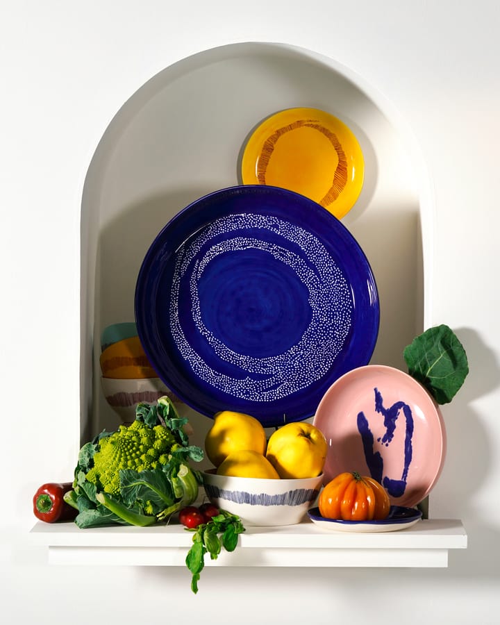 Ottolenghi Feast 서빙 플래터 Ø35 cm, Dark blue dots-white Serax | 세락스
