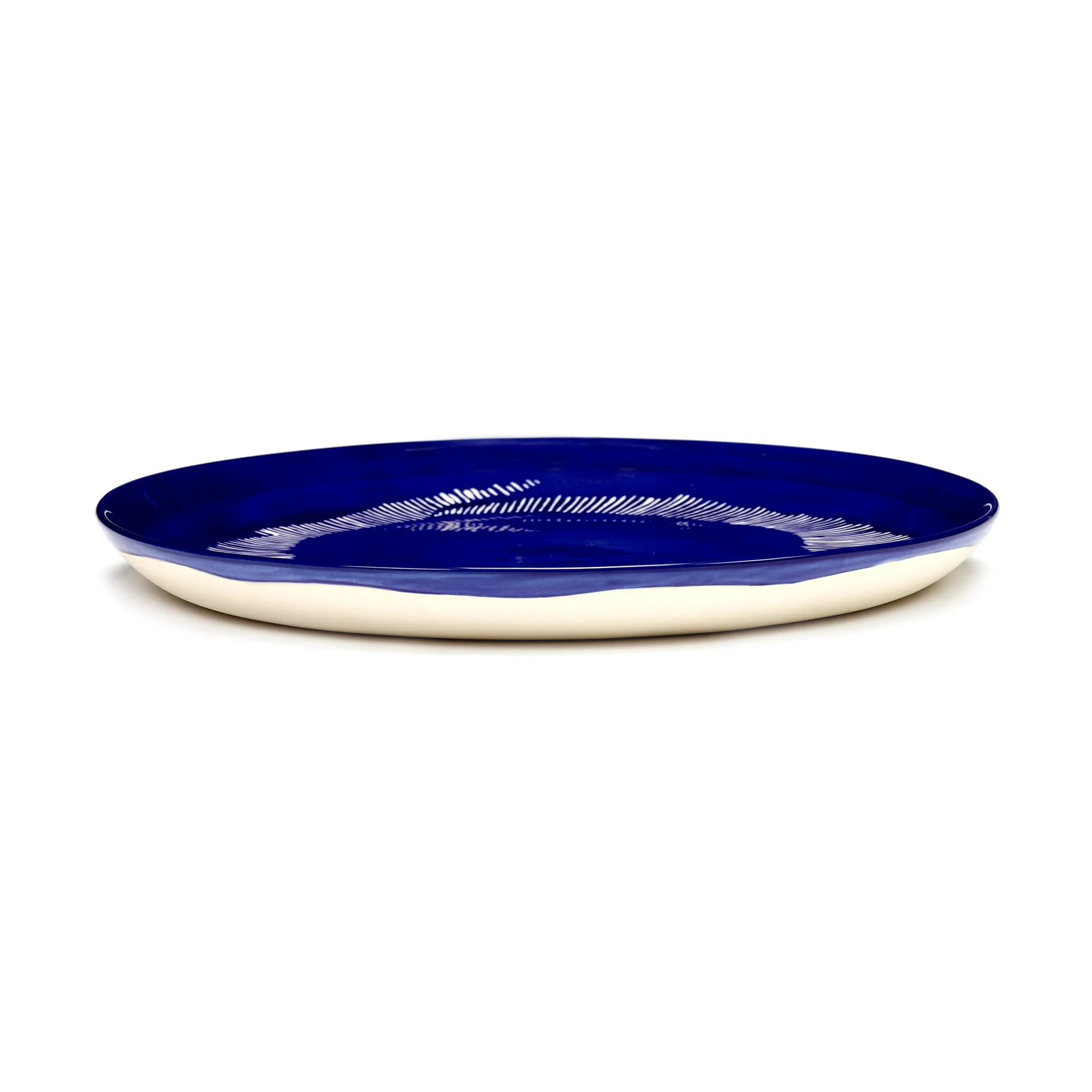 Ottolenghi Feast 접시 M Ø22,5 cm 2개 세트, Dark blue stripes-white Serax | 세락스