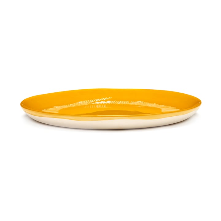 Ottolenghi Feast 접시 M Ø22,5 cm 2개 세트, Yellow stripes-white Serax | 세락스
