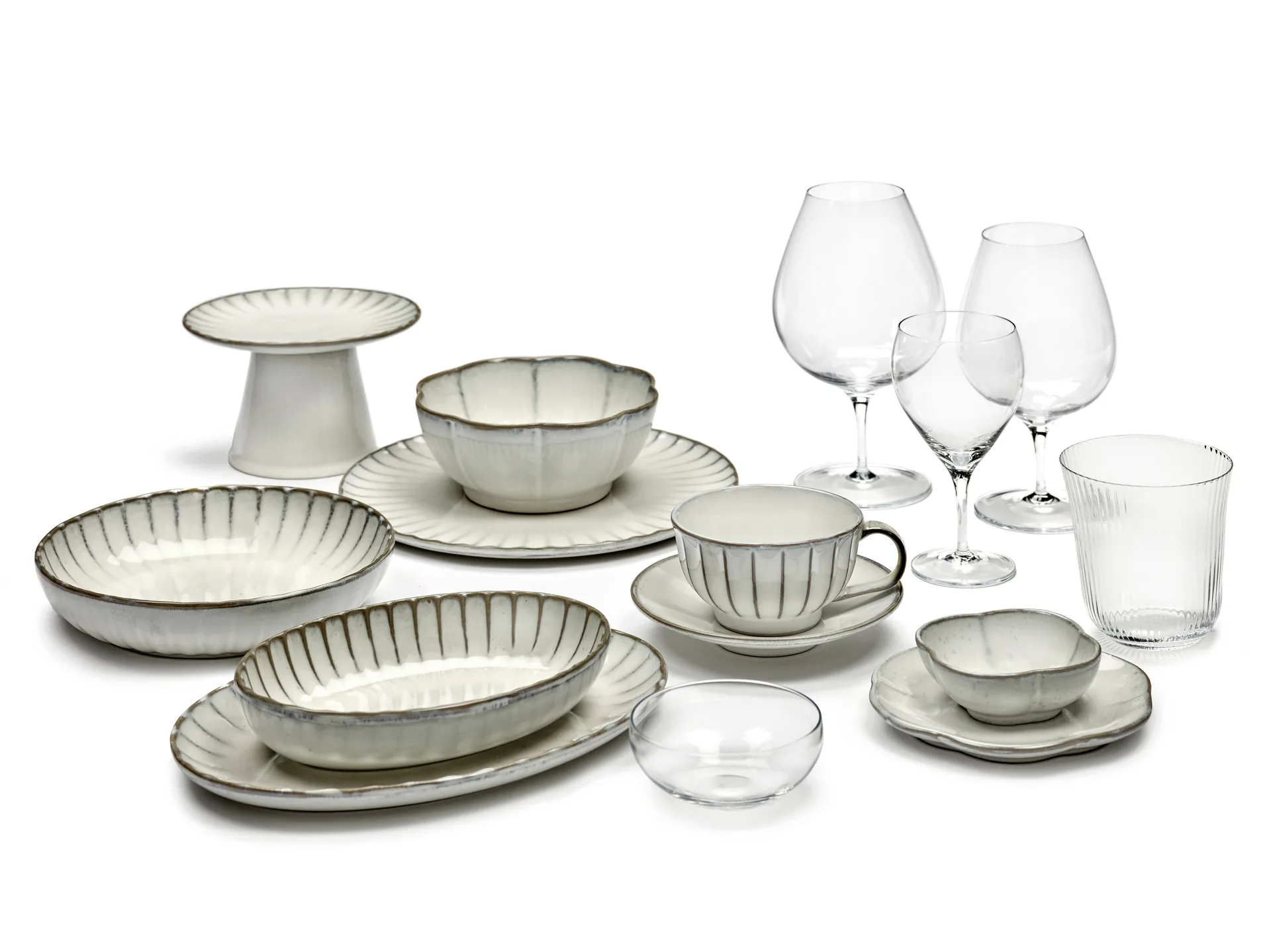 인쿠 오벌 서빙 보울 S 13x19 cm, White Serax | 세락스