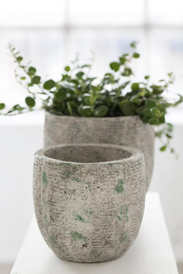 러스틱 플라워팟 스트라이프 S 16.5 cm, Grey Serax | 세락스