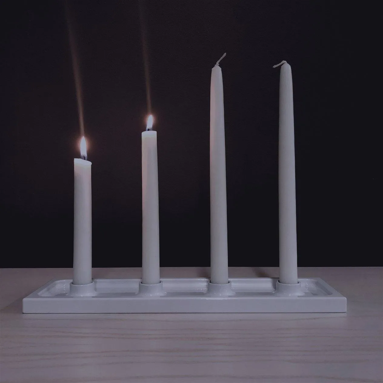 Crater 대림절 캔들 홀더, White, 4 lights SMD Design | SMD 디자인