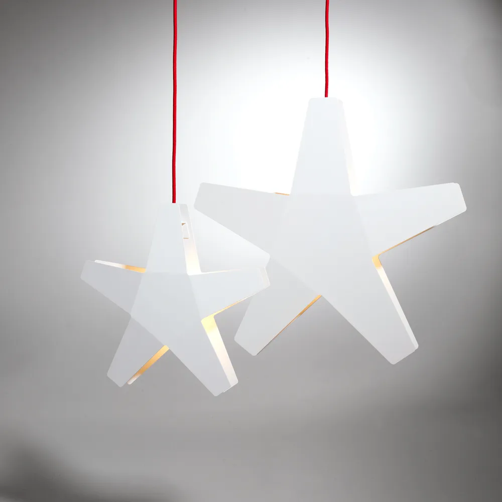 아드벤트 스티에르나 대림절 별 전등갓, Red, 40 cm, light grey textile cord SMD Design | SMD 디자인