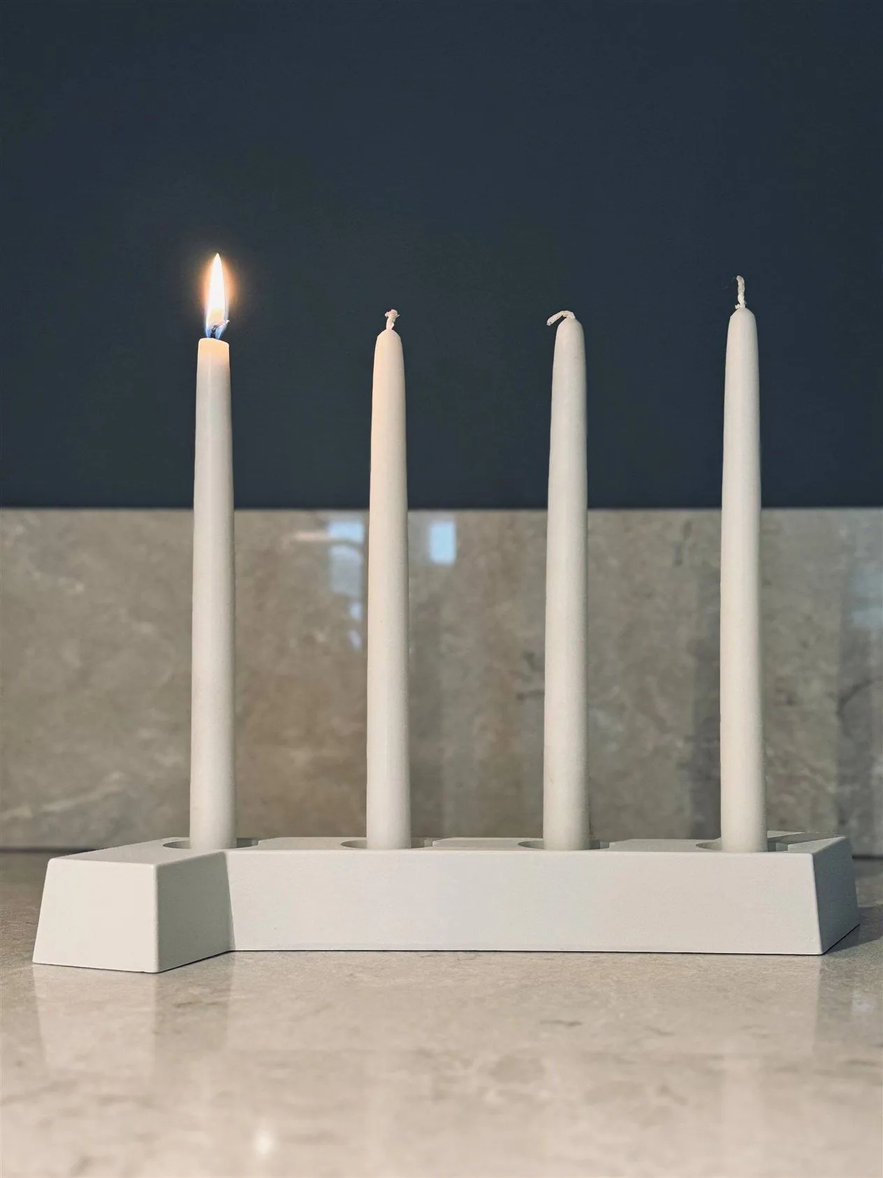 SMD 대림절 캔들 홀더, White, 4 lights SMD Design | SMD 디자인