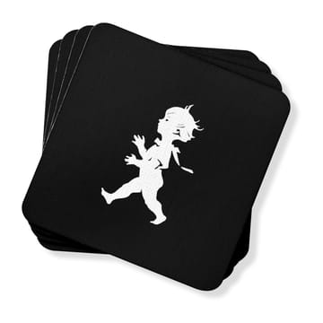 솔스티칸 글라스 코스터 10x10 cm 4개 세트 - Black - Solstickan Design | 솔스티칸 디자인