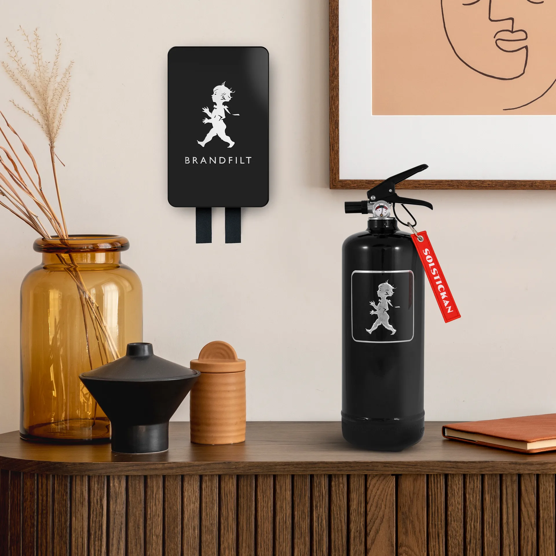 솔스티칸 파이어 담요 120x120 cm 2023, Black-silver Solstickan Design | 솔스티칸 디자인