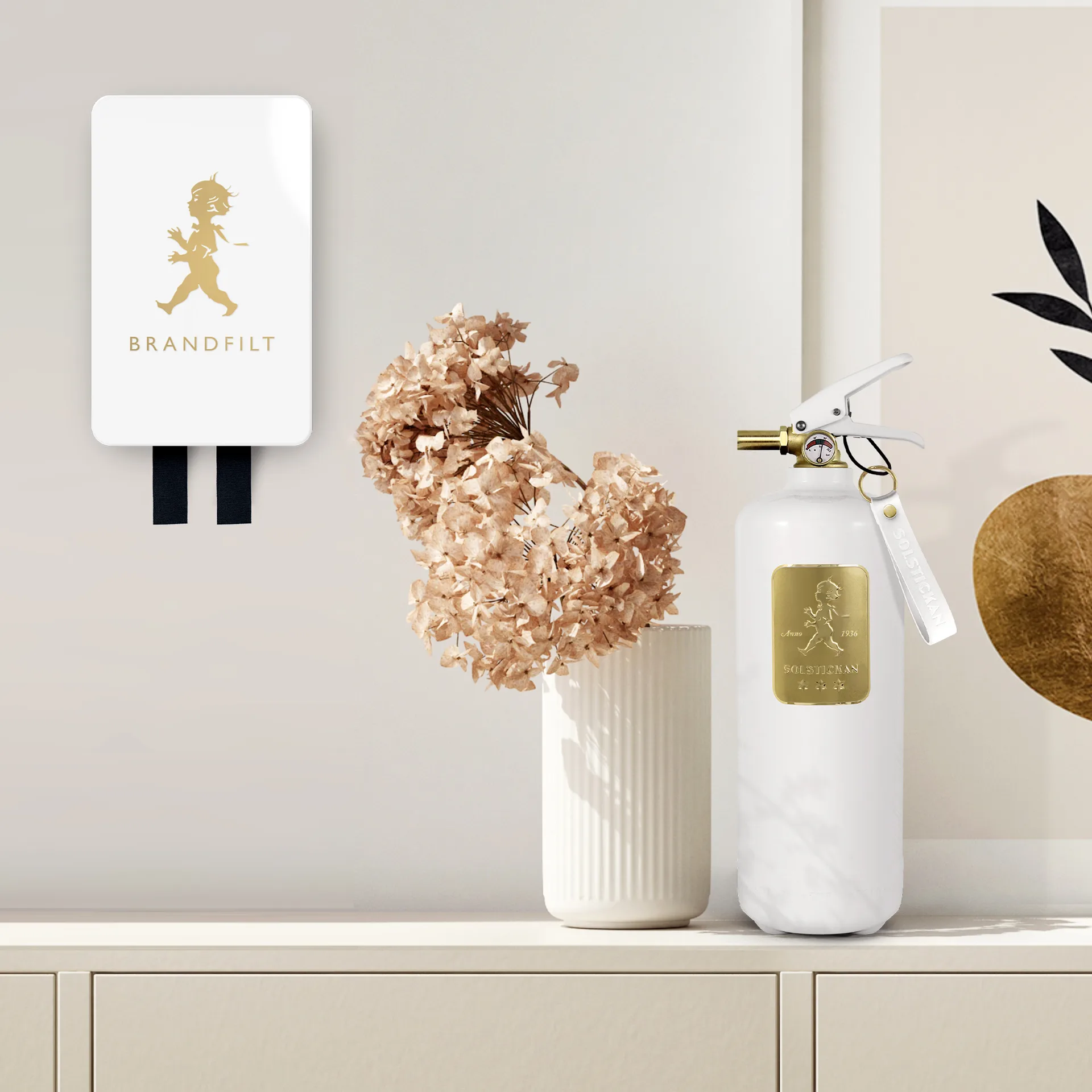 솔스티칸 파이어 담요 120x120 cm 2023, White-gold Solstickan Design | 솔스티칸 디자인