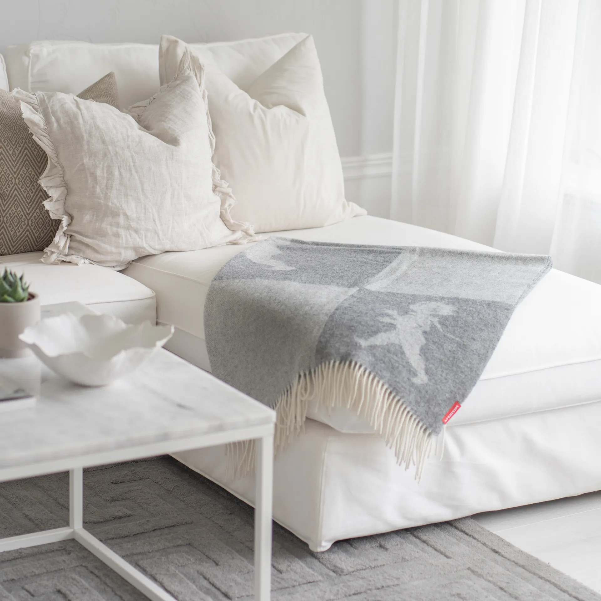 솔스티칸 담요 메리노 울 130x170 cm, Light-grey Solstickan Design | 솔스티칸 디자인