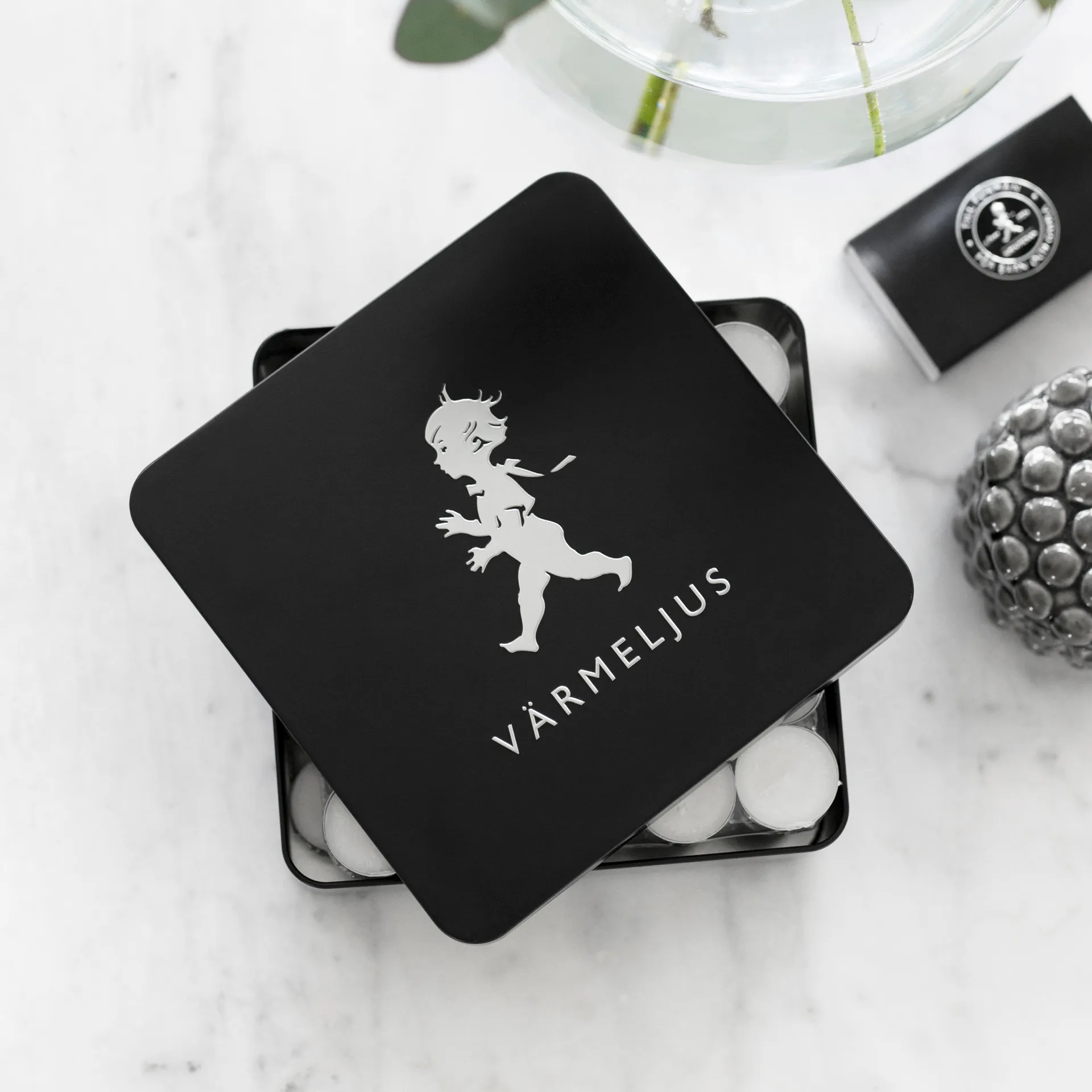 솔스티칸 티라이트 박스 21x21 cm, Matt black Solstickan Design | 솔스티칸 디자인