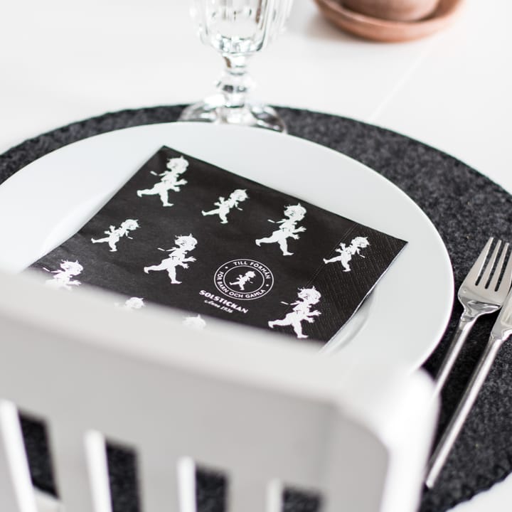 솔스티칸 냅킨 33x33 cm 20개 세트, Black Solstickan Design | 솔스티칸 디자인