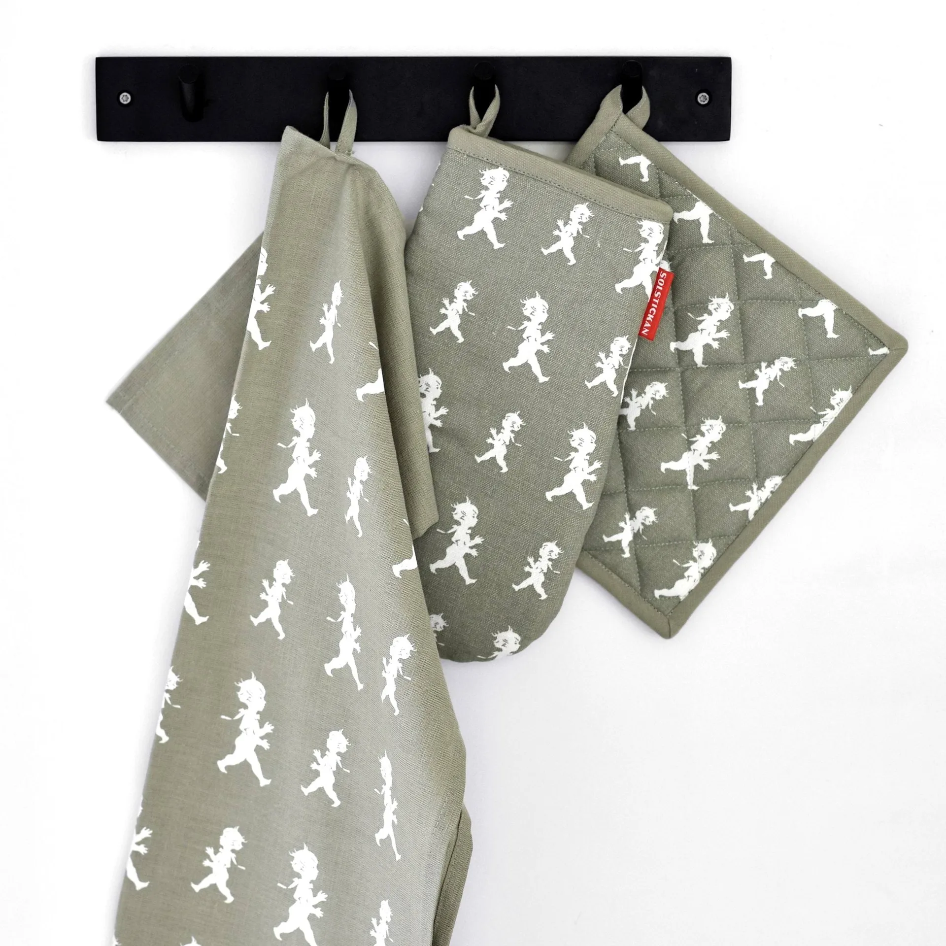 솔스티칸 티 타월 50x70 cm, Green-white Solstickan Design | 솔스티칸 디자인