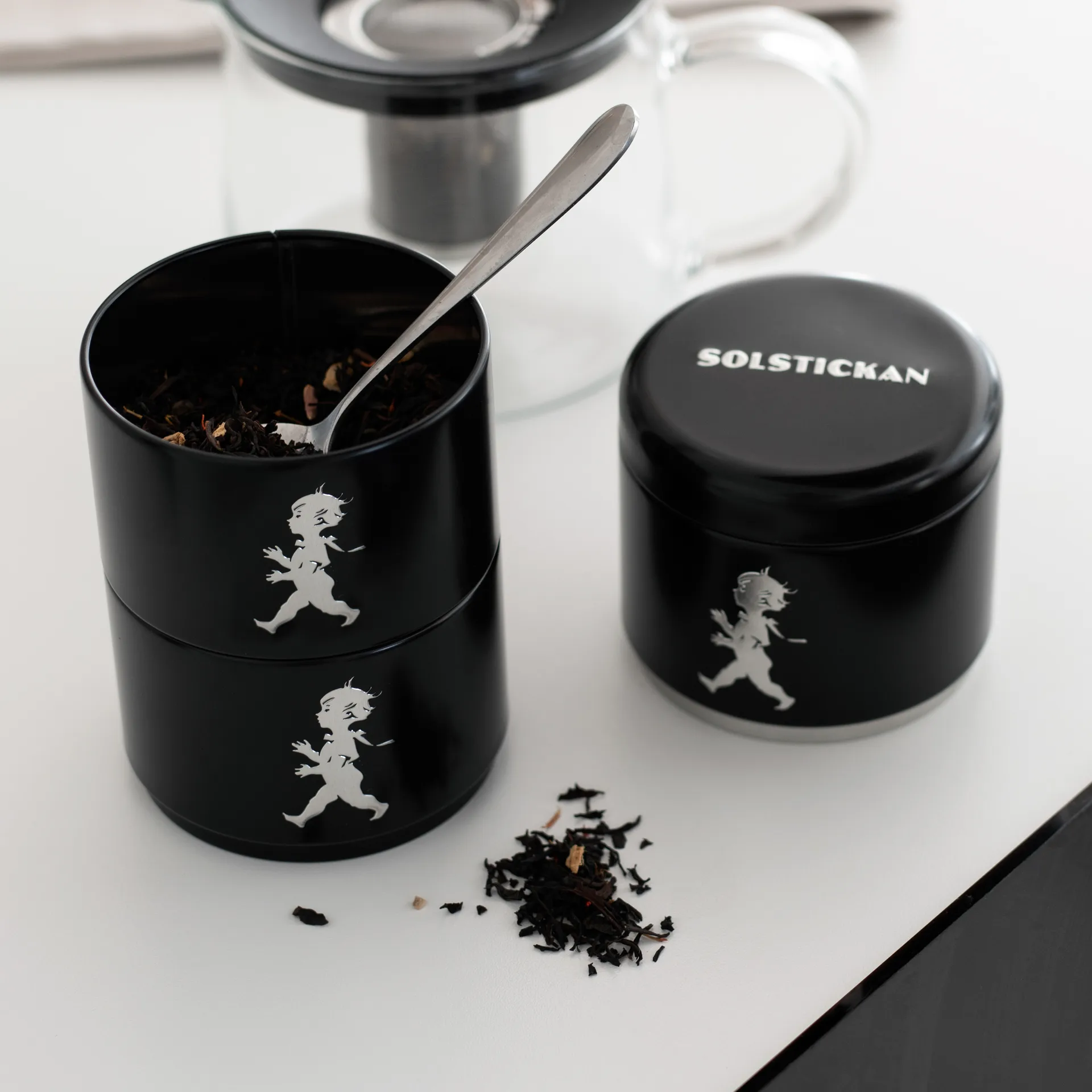 솔스티칸 스토리지 병 쓰리 피스 8.5 cm, Black Solstickan Design | 솔스티칸 디자인